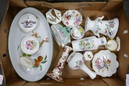 A mixed collection of items to include Royal Worcester, Royal Crown Derby & Aynsley floral Decorated