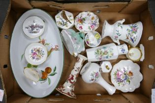 A mixed collection of items to include Royal Worcester, Royal Crown Derby & Aynsley floral Decorated