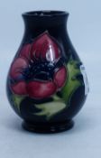 Moorcroft Anenome on colbalt blue ground 9.5cm Height Silver Line Seconds
