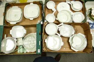 A large collection of Canadian Made Corning cook ware made for range to microwave including frying