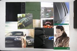 A collection of Jaguar Motor Car Brochures including XJ220 of which only 200 cars were built in