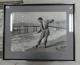 Modern Print of Robert Michum at Cannes. Height: 60.5cm Width: 76cm