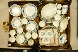 A large collection of Wedgwood Clementine Patterned Tea & Dinner ware to include tureen, gravy