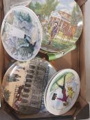 A mixed collection of decorative wall plates examples to include Gorham & Limoges (14)