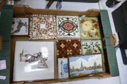 A collection of Early 20th Century Minton, Delft & similar decorative tiles