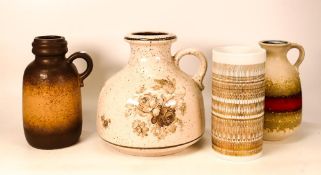 A collection of mid Century Style items to include West German graduated brown Jug - 413/20 - 20.5cm