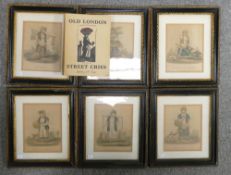 Set of Six Street Cries of London Framed Engravings , frame size 20 x 17.5cm(6)