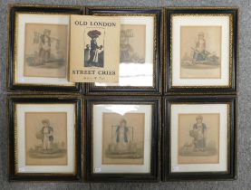 Set of Six Street Cries of London Framed Engravings , frame size 20 x 17.5cm(6)