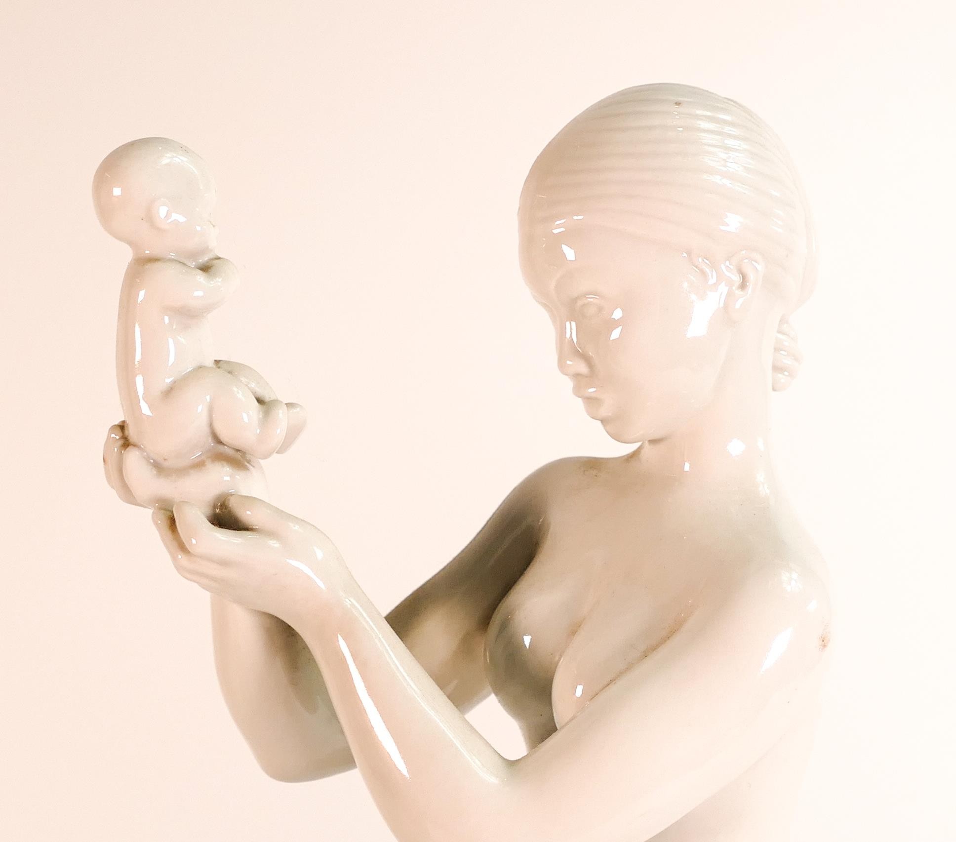 B&G Copenhagen mother & baby figure, height 36cm - Image 2 of 5