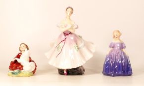Royal Doulton lady figures to iinclude Ballerina HN2116 ( small chip to dress) , Home Again HN2167