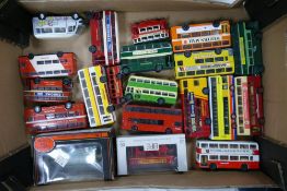 A collection of Corgi, Efe & similar vintage model toy buses & vehicles