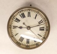 GPO chrome plated bulkhead type wall timepiece. The reverse stamped G.P.O. CG 24 235 No 1,