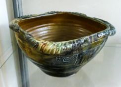 Mark Smith Ashbourne Studio Pottery Bowl. diameter 32cm, height 15cm