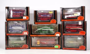A collection of Exclusive First Edition 1:75 scale Model Buses including Routemaster 15601, Ellen