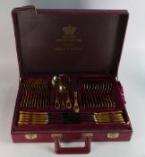 Bestecke Solingen Germany cutlery set. Gold plated high quality 70 piece set for 12 place