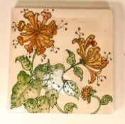 Lise B Moorcroft Honeysuckle Tile ,26cm x 26cm