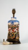 Moorcroft Andalucia lamp base designed by Beverley Wilkes. Height including fittings 32cm