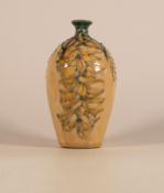 Lise B. Moorcroft hand thrown vase with Laburnum decoration, dated 2009, height 14.5cm