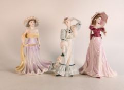 Coalport Lady Figures Summerstroll (Missing Parasol handle), Beatrice at the Garden Party &