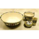 Coronaware Pomegrante toilet set to include large wash bowl , vase , lidded pot etc