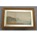 H Magenis Watercolour , dated 1907 with shore side scene, frame size 42 x 66cm
