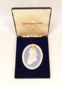 Wedgwood Blue Jasperware Limited Edition Plaque of Josiah Wedgwood F.R.S. to commemorate the