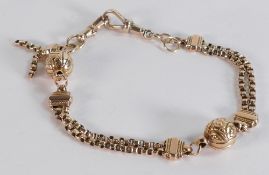 Quality 9ct Victorian gold ladies bracelet, 10.6g.