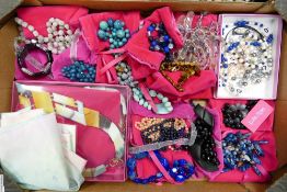 A collection of Lola Rose Bagged Costume Jewellery including beads, bracelet & un boxed scarf