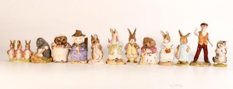 A collection of Beswick & Royal Albert Beatrix Potter figures to include - Mrs Rabbit Cooking (6a)