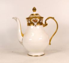 De Lamerie Fine Bone China heavily gilded Majestic Floral Coffee Pot , specially made high end