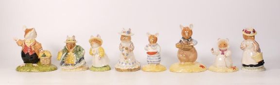 Eight Royal Doulton Brambly Hedge figures to include Primrose Entertains, Poppy Eyebright, Lady