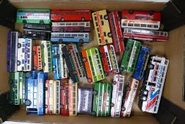 A collection of Corgi , Solido & similar vinatage Model Toy Buses & vehicles