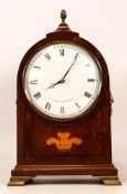 Comitti Inlaid Mahogany Mantle Clock, height 29cm