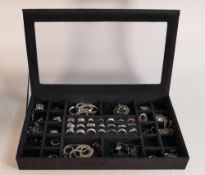 A large collection of 925 Silver jewellery to include rings, ear rings, necklaces etc