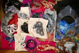 A collection of Lola Rose Bagged Costume Jewellery including beads, bracelet & boxed scarf
