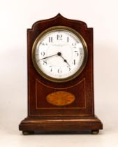 Sir John Bennett Ltd Edwardian Inlaid Mantle Clock, height 22cm