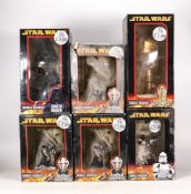 A collection of Star Wars Bobble Buddies Figures including 3 x General Grievous , Darth Vader,