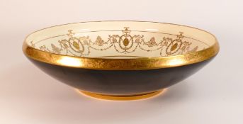 Minton large fruit bowl, interior gilded all around with swags and baggards, small 0.5cm chip to rim