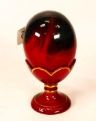 Royal Doulton Flambe Limited Edition Egg on Stand: height 15cm
