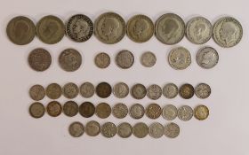Assorted pre 1946 & 1920 UK silver coins - Pre 1946 & 1920 silver 3d coins mixed 43.2g, pre 1946