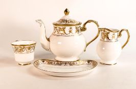 Five De Lamerie Fine Bone China heavily gilded Special Commission Part Tea Set , specially made high