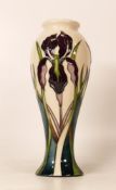 Moorcroft Collectors Club 'Purple Iris' pattern vase designed by Nicola Slaney. Impressed Moorcroft,