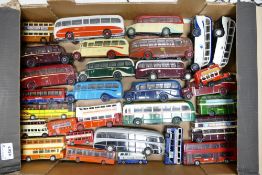 A collection of Corgi, Oxford & similar vintage coaches, buses including AEC coaches, Bedford Ob