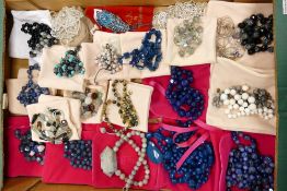 A collection of Lola Rose & Kenneth Jane Anne Bagged Costume Jewellery including beads, brooch,