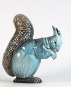 Beswick blue glazed model of a seated Squirrel 315 production glaze scuff to ear