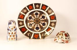 Royal Crown Derby paperweights to include Tortoise (white ceramic stopper), Chipmonk ( no stopper)