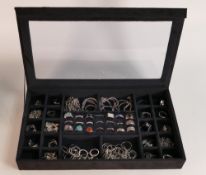 A large collection of 925 Silver jewellery to include earrings, rings ,necklaces etc