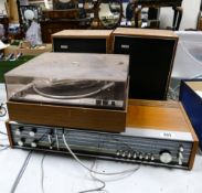 Retro Philips Mid Century Record Player, Tuner & Speakers