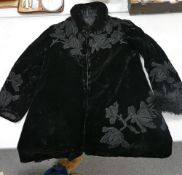 Early 20th Century Ladies Embroidered Velvet Jacket , approx size 8/10