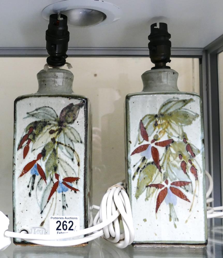 Pair Colin Kellam of Totnes Studio Pottery Table Lamps